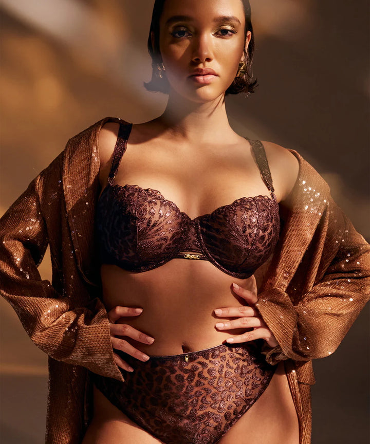 Crazy in Love Half Cup BH Satin Brown