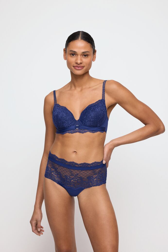 Marie Jo Musea Heart Shape BH i dyp blå – frontbilde