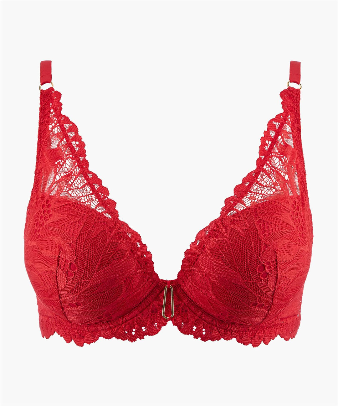 Flowermania Plunge-Bh Rouge Floral