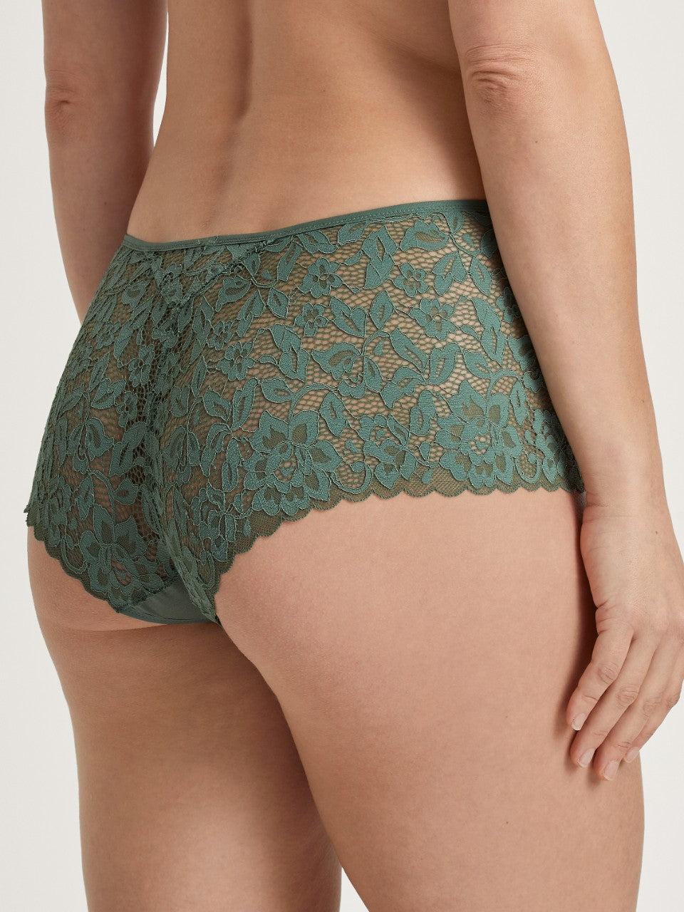 Natural Comfort Lace Boxer Laurel Green