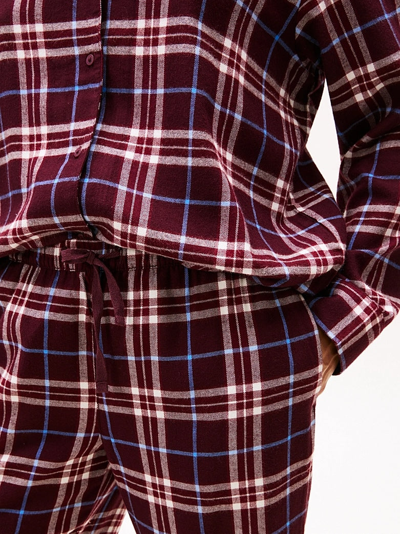 – Tommy Hilfiger Essential Sleep pysjamas i flanell med skjorte og bukse
