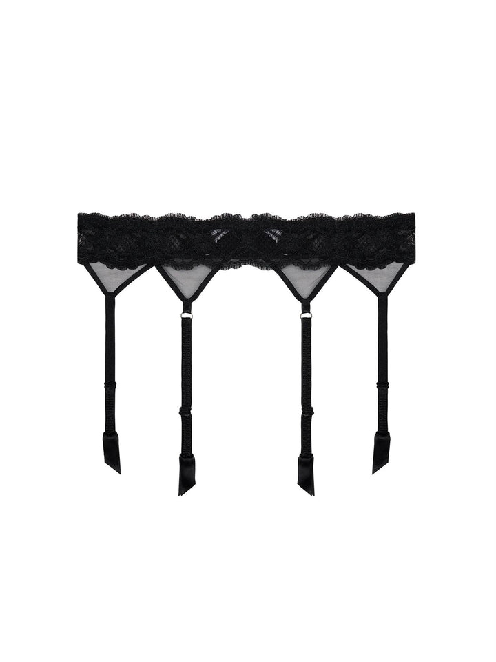 Lise Charmel Sublime en Dentelle hofteholder i sort – blonde og broderte detaljer