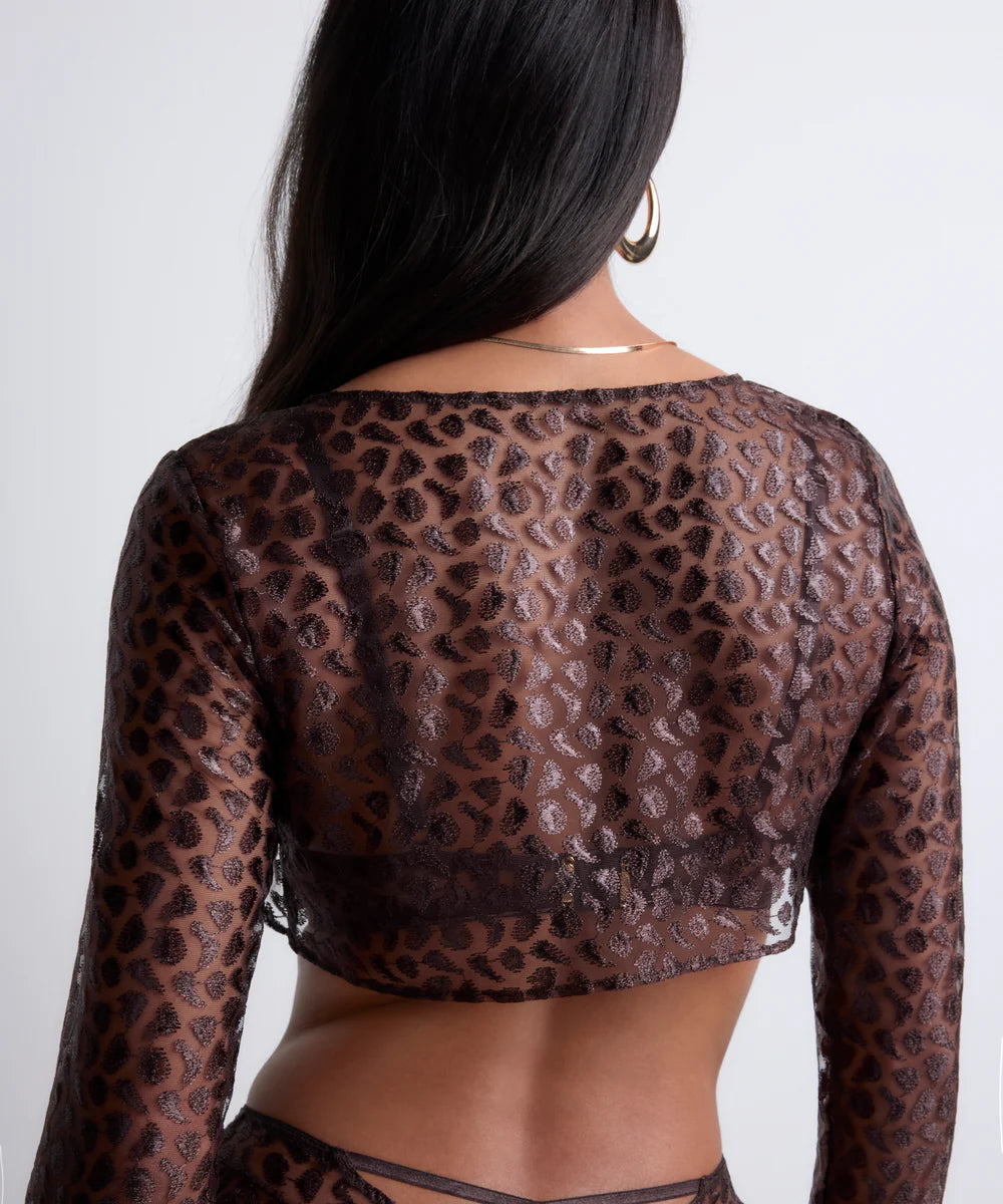 Crazy in Love Bolero Satin Brown