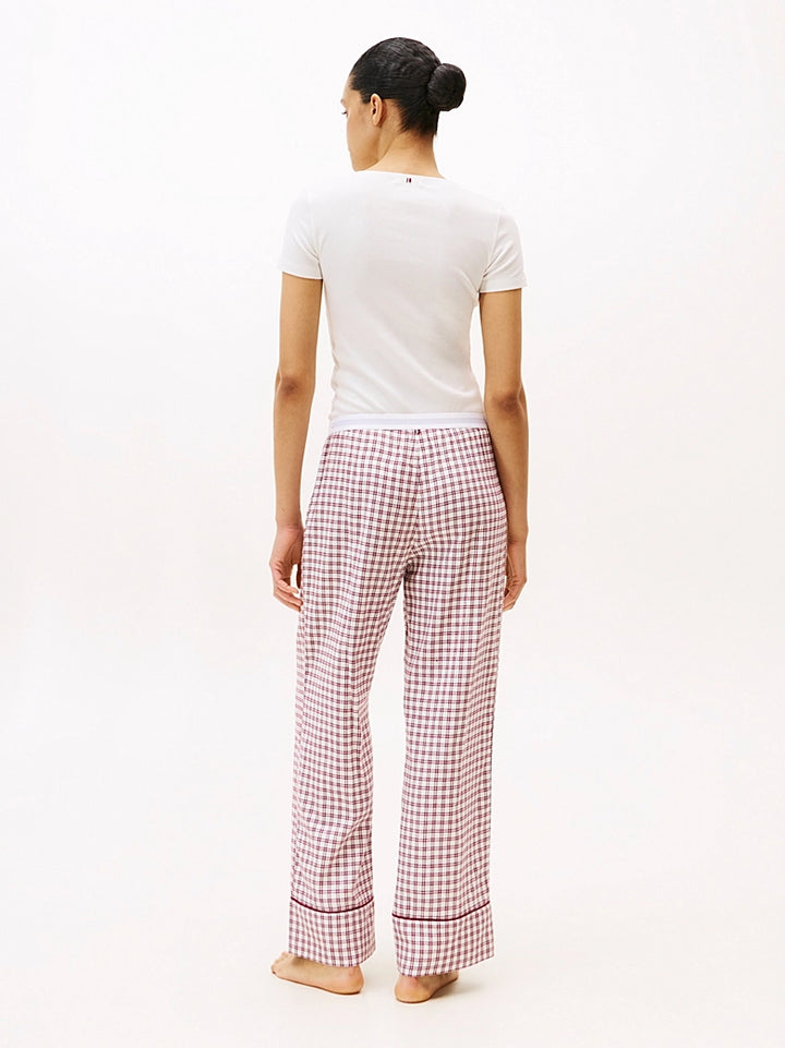 Essential Sleep Flanell Bukser Mini Plaid Ivory Silk