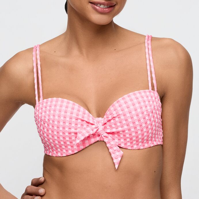 Mary Lynn Balkonette Bikinioverdel Rose Gingham