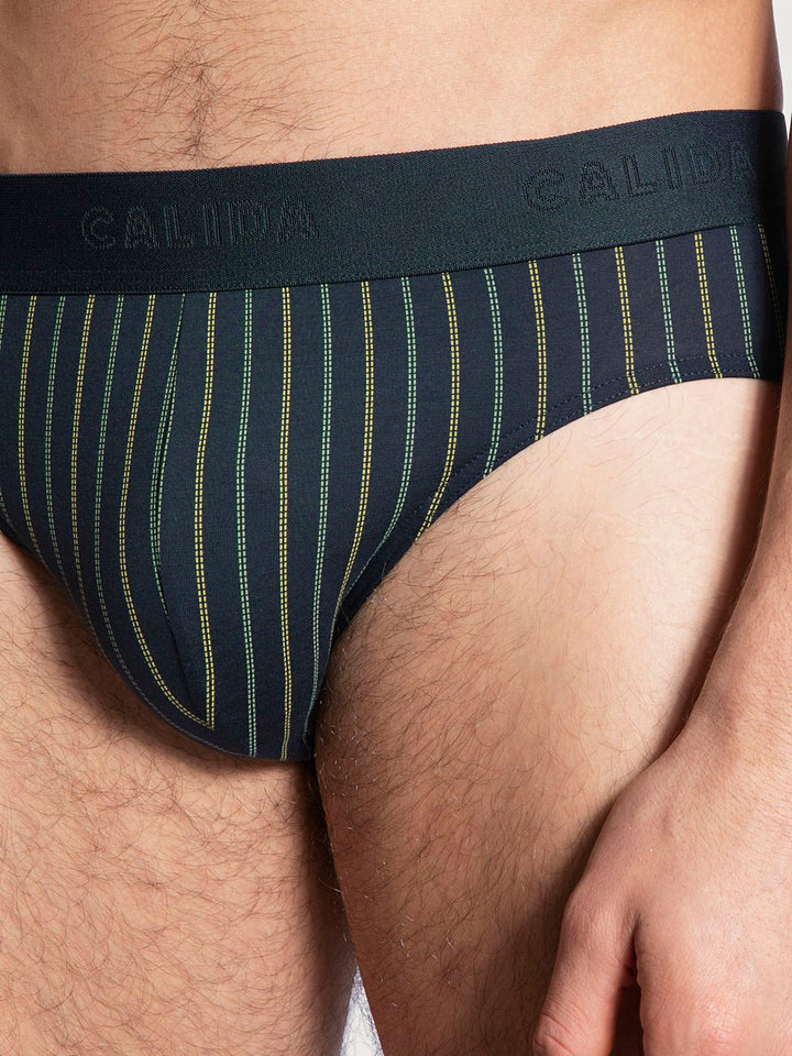 Grafic cotton brief Dark Sapphire