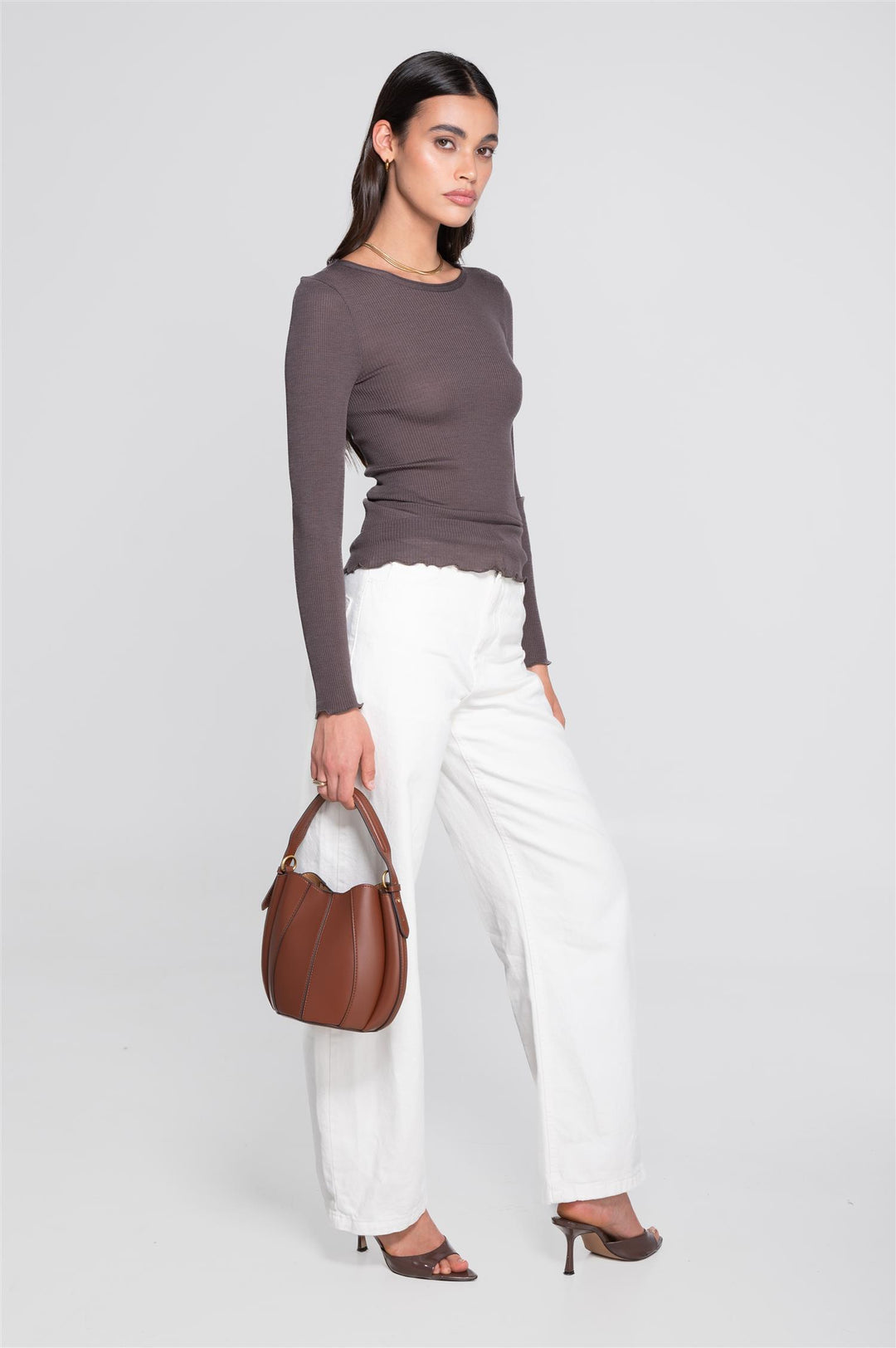 Ull/silke - Genser Taupe