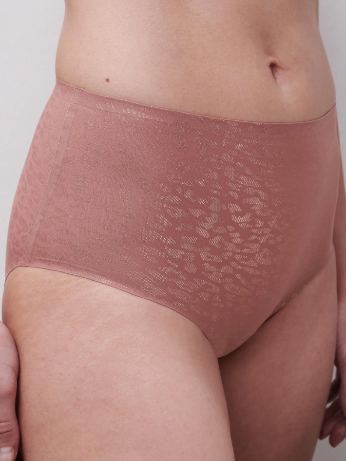 Soft stretch Full Brief Pink Leo Shimmer
