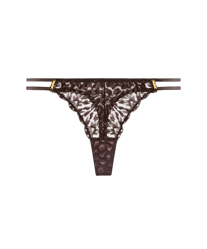 Crazy in Love Tanga Satin Brown