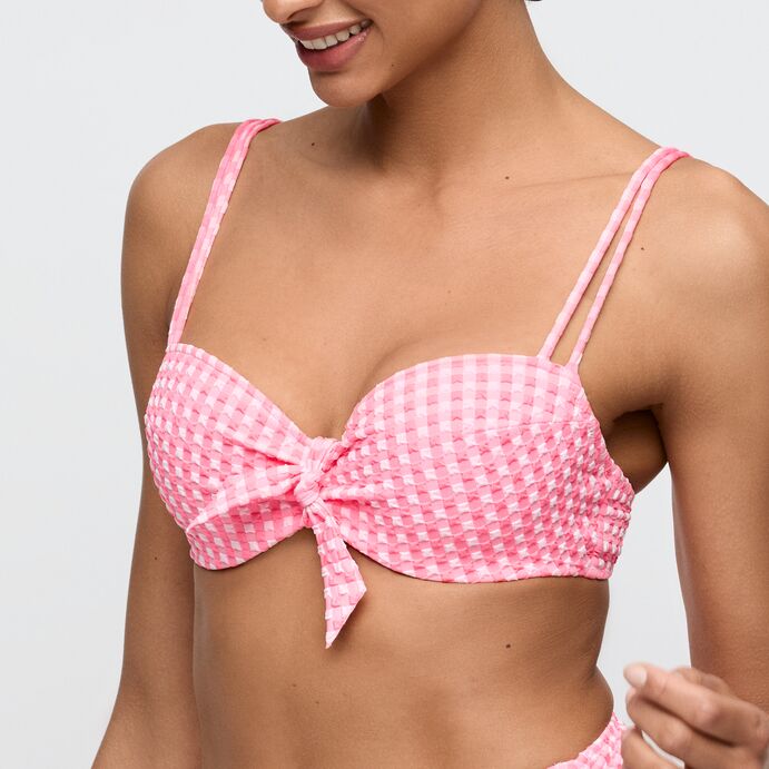 Mary Lynn Balkonette Bikinioverdel Rose Gingham