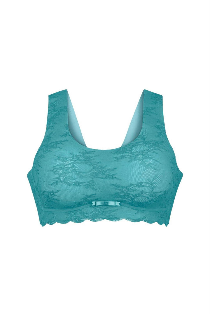 Essential Lace - Bralette Light Smaragd