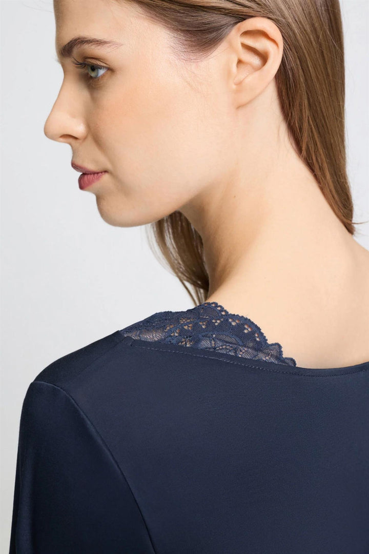 Azelia Nattkjole Lange ermer Deep Navy