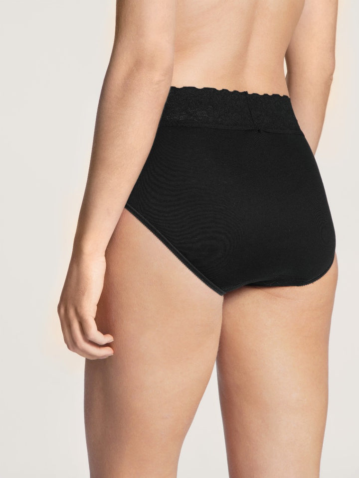 Lycraspitze Midi Brief Svart