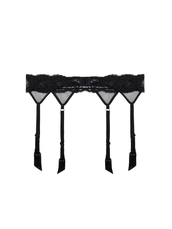 Lise Charmel Sublime en Dentelle hofteholder i sort – blonde og broderte detaljer