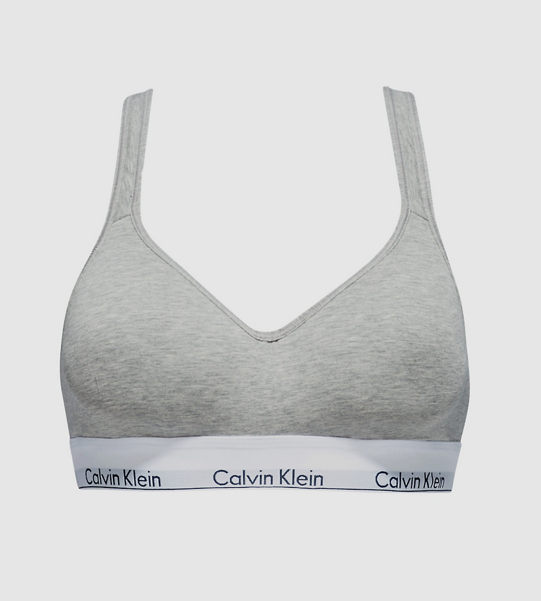 Modern Cotton Bralette Lift Grey Heather