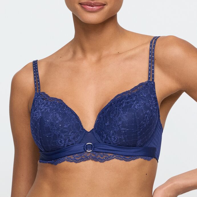 Marie Jo Musea Heart Shape BH i dyp blå – frontbilde