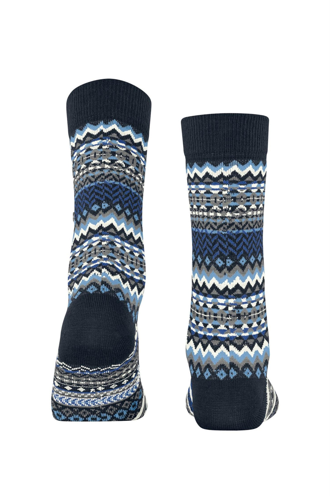 Burlington Fair Isle ullsokker i marine