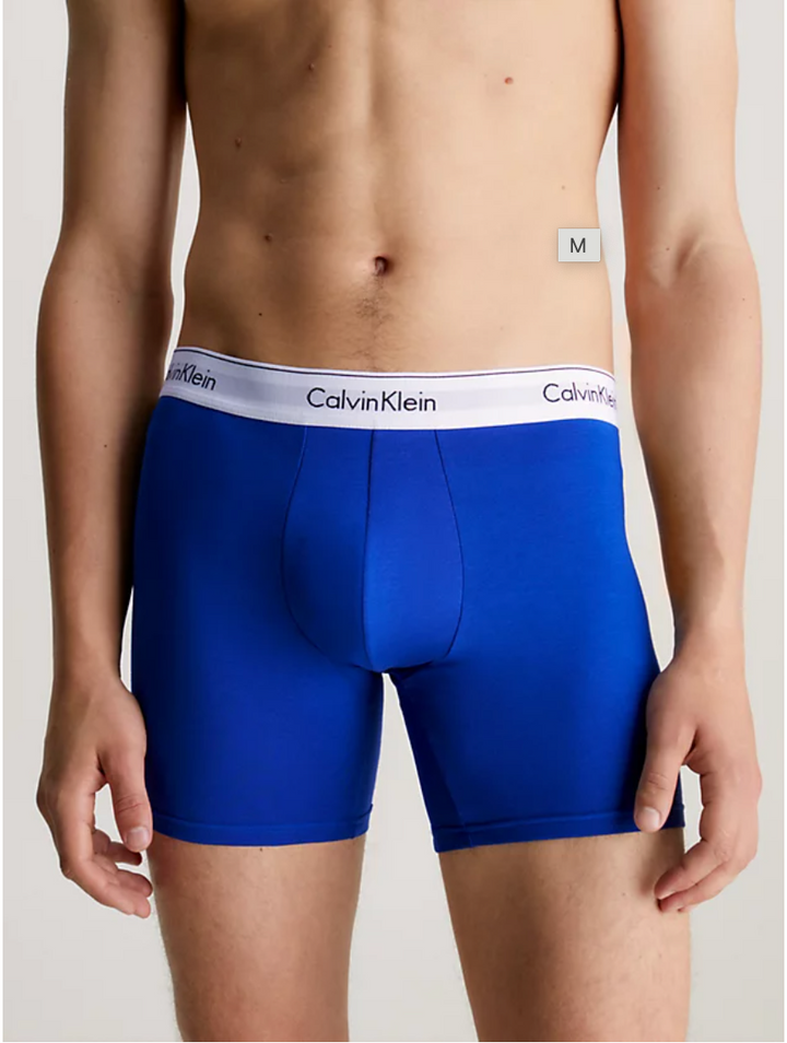 Modern Cotton 3pk Boxer Brief Mazarine Blue, Svart, Lunar Rock