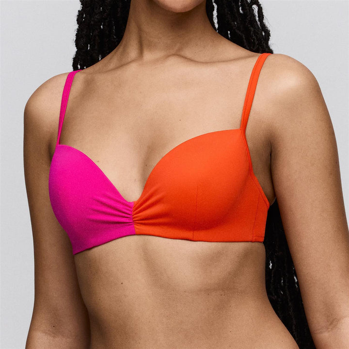 Kharlan Padded Plunge Bikinitopp Sunset
