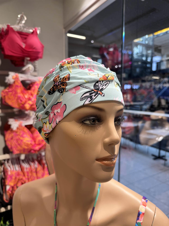 Retro Badehette Sommerfugl