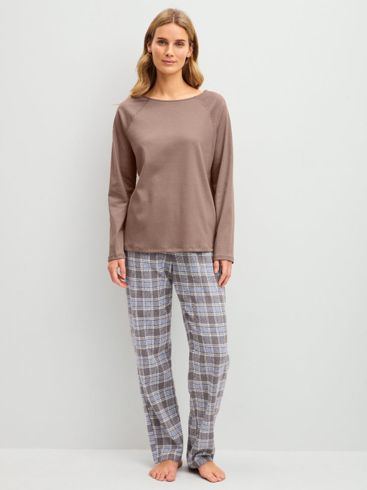 Calida Alpine flanellbukse i Truffle Brown
