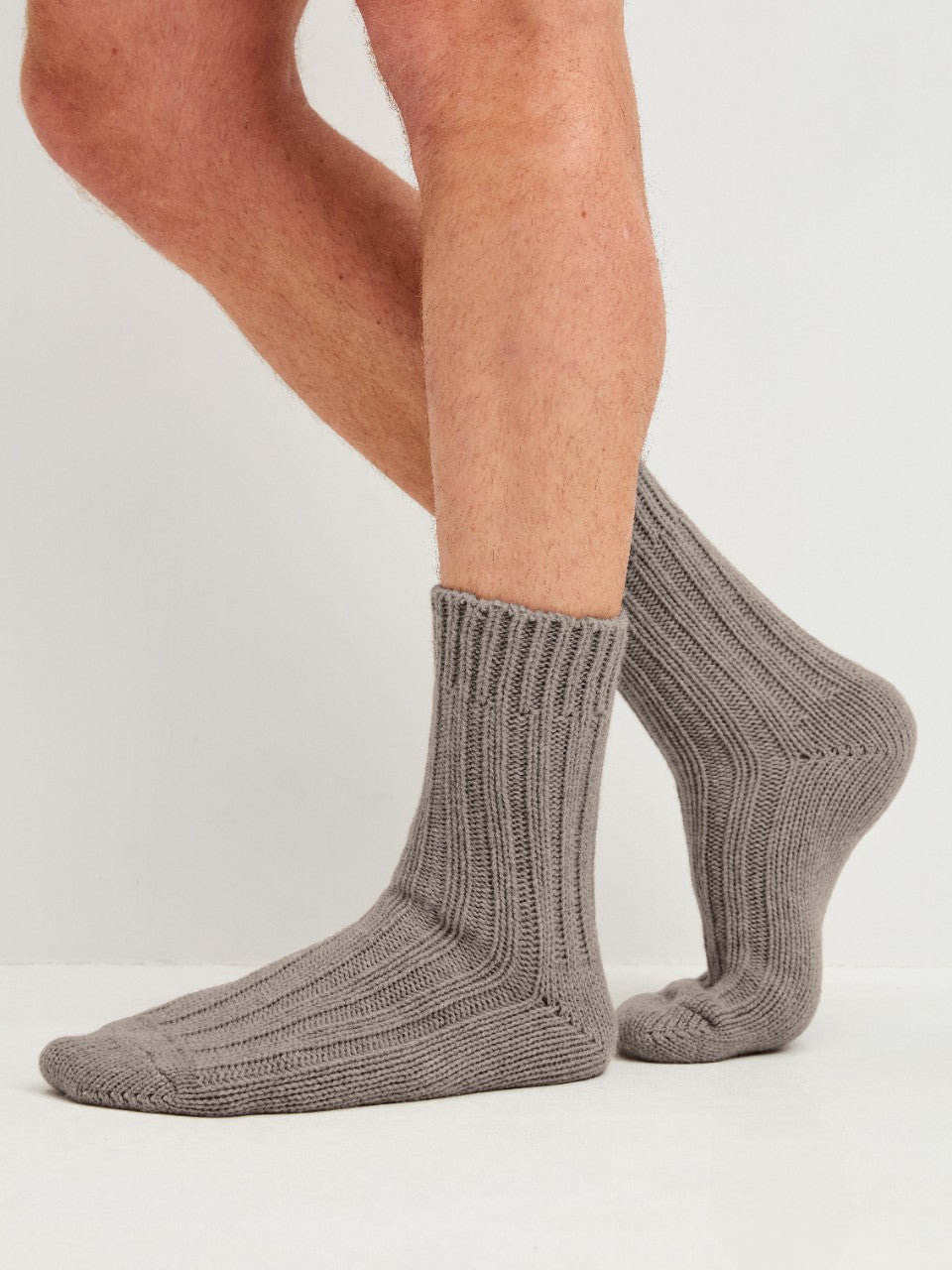 Calida Flannel Mood ullsokker herre i Truffle Brown