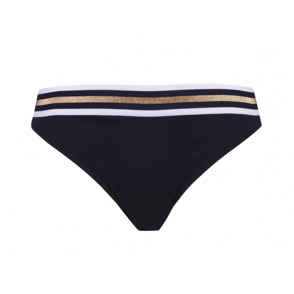 Detalj av glansfull midjekant på Énergie Nautique bikinitruse fra Lise Charmel