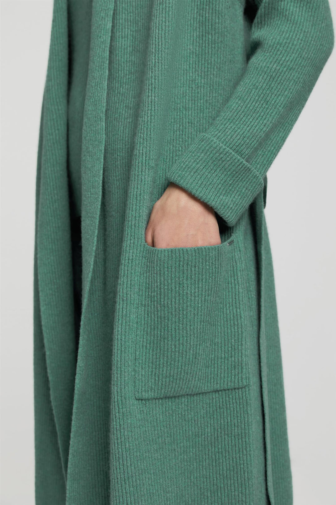 Cardigan Kasjmir Ull Grønn