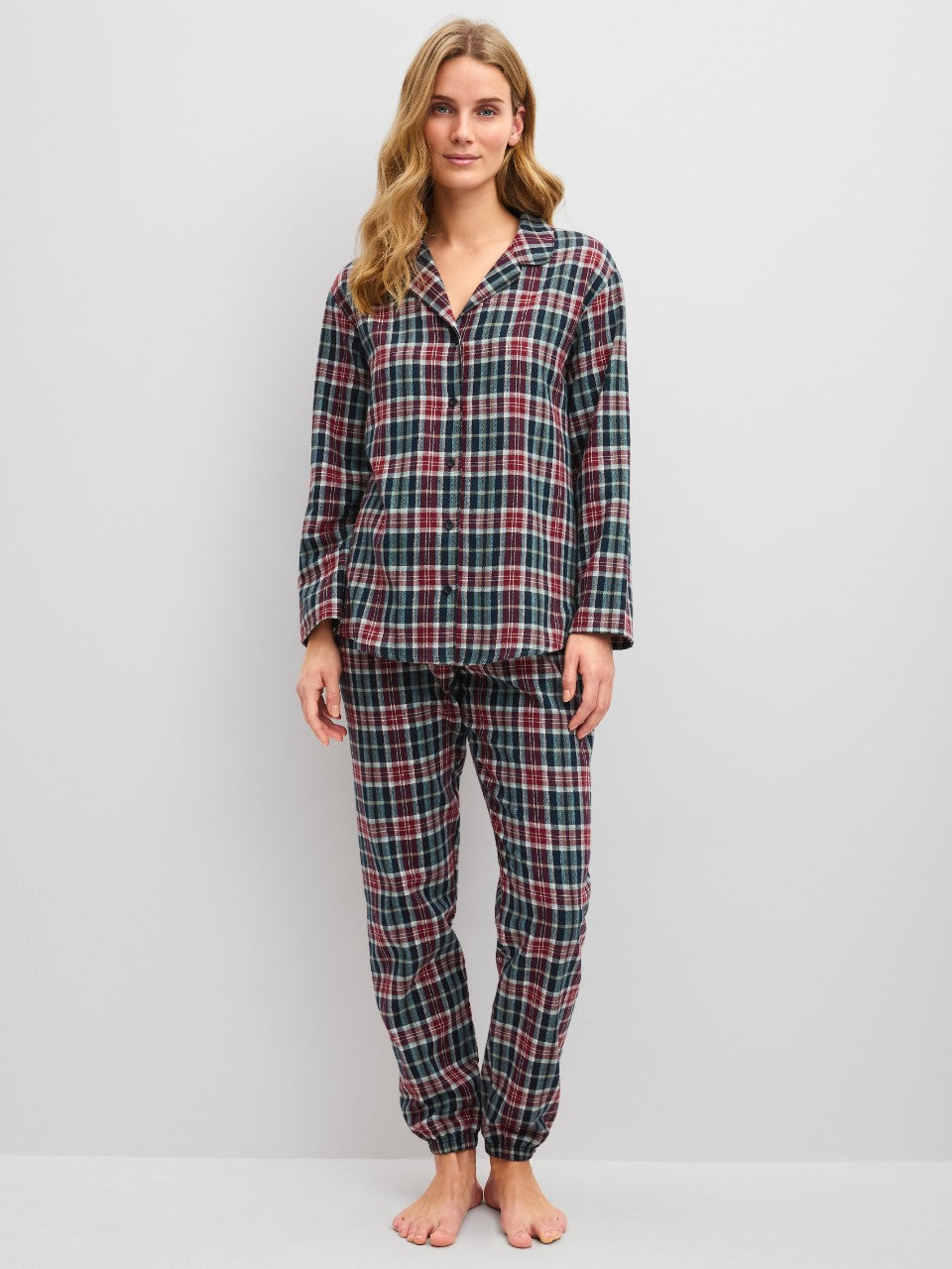 Holiday Dreams Flanell Pysjamas Dark Sapphire