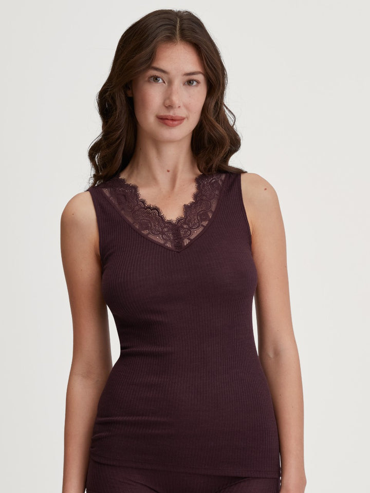 Silky Wool Joy Ull/silke Trøye Black Cherry