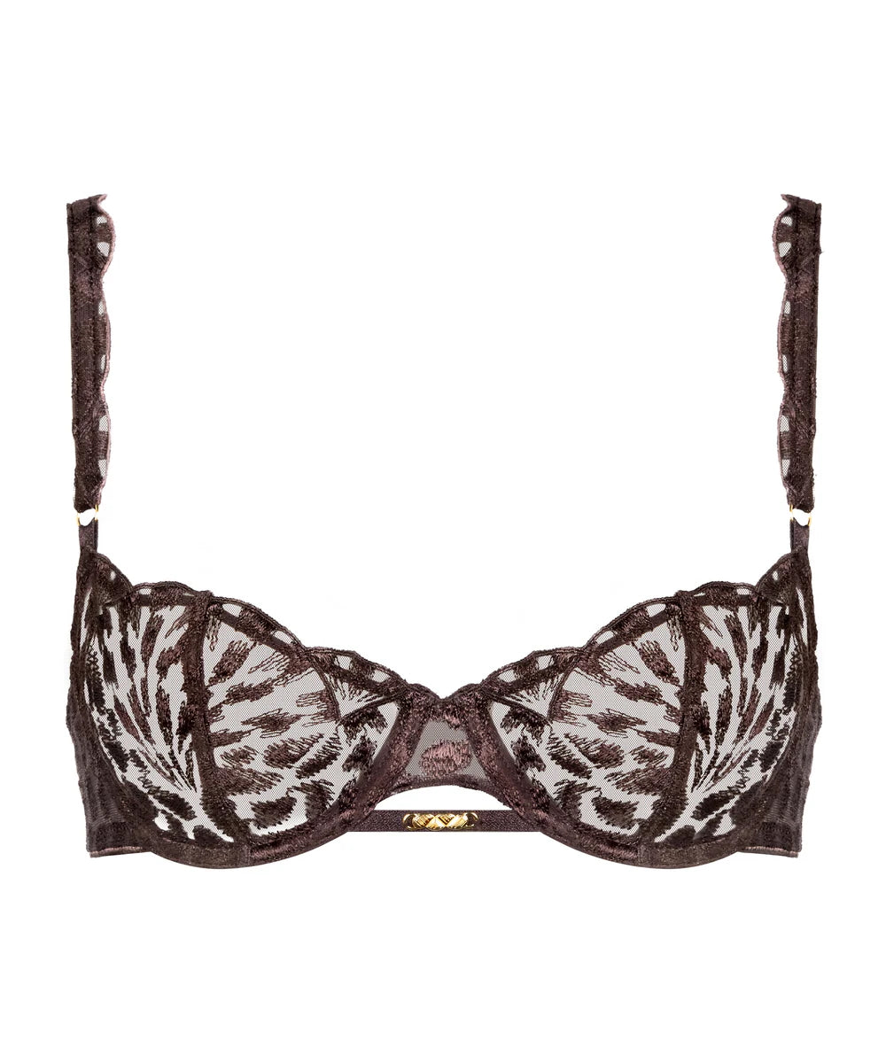 Crazy in Love Half Cup BH Satin Brown