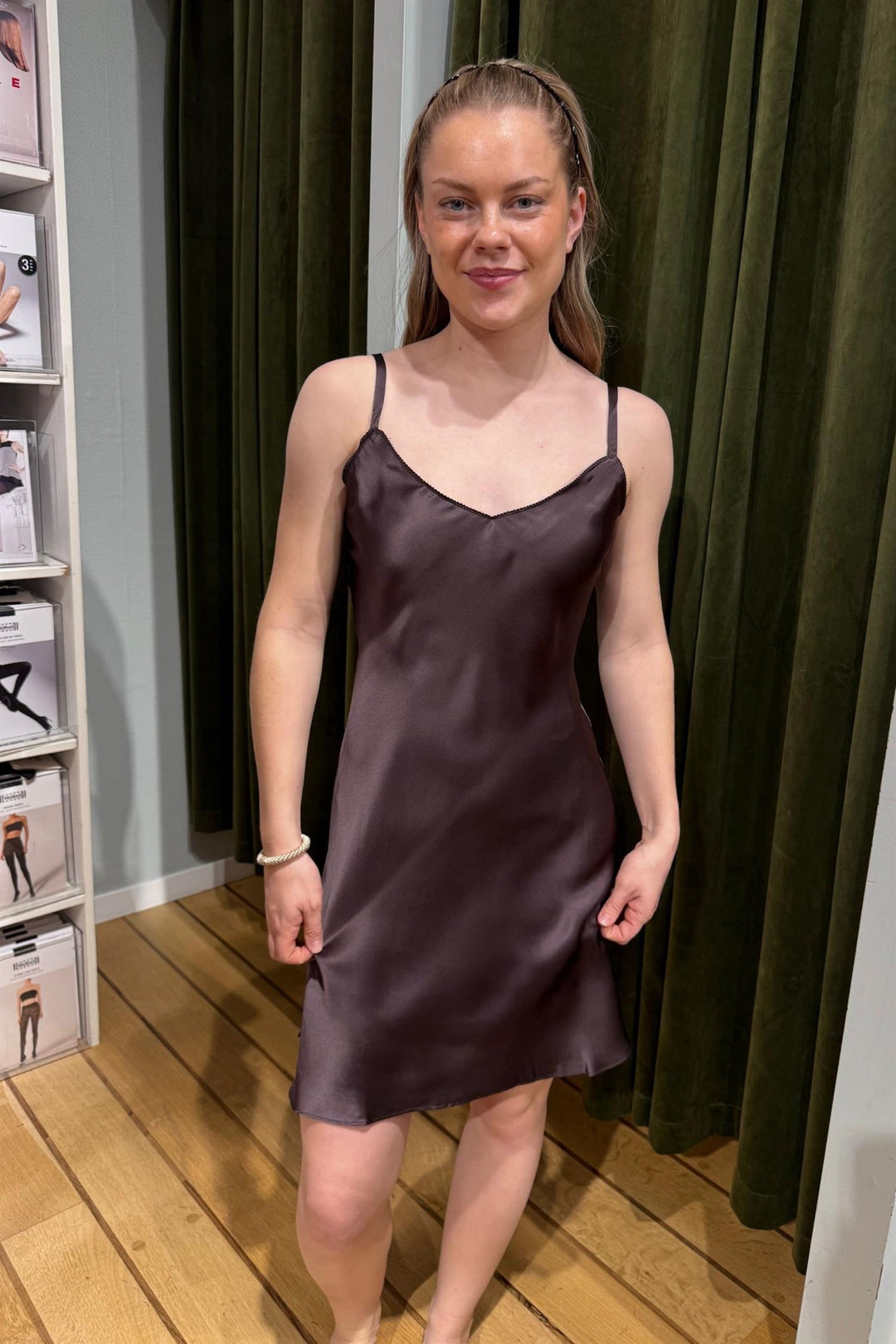 100% silke - Nattkjole stropper Velvet Mocha