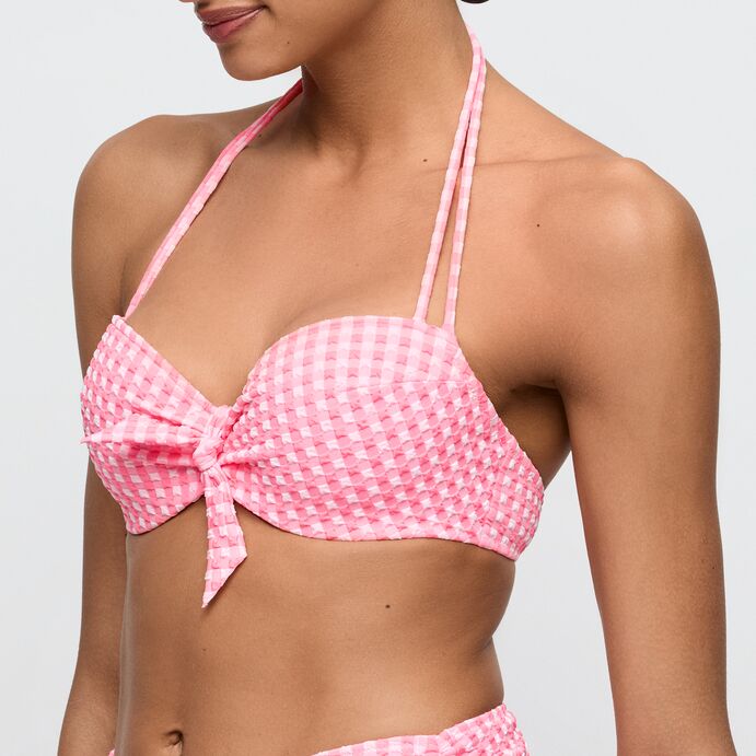 Mary Lynn Balkonette Bikinioverdel Rose Gingham