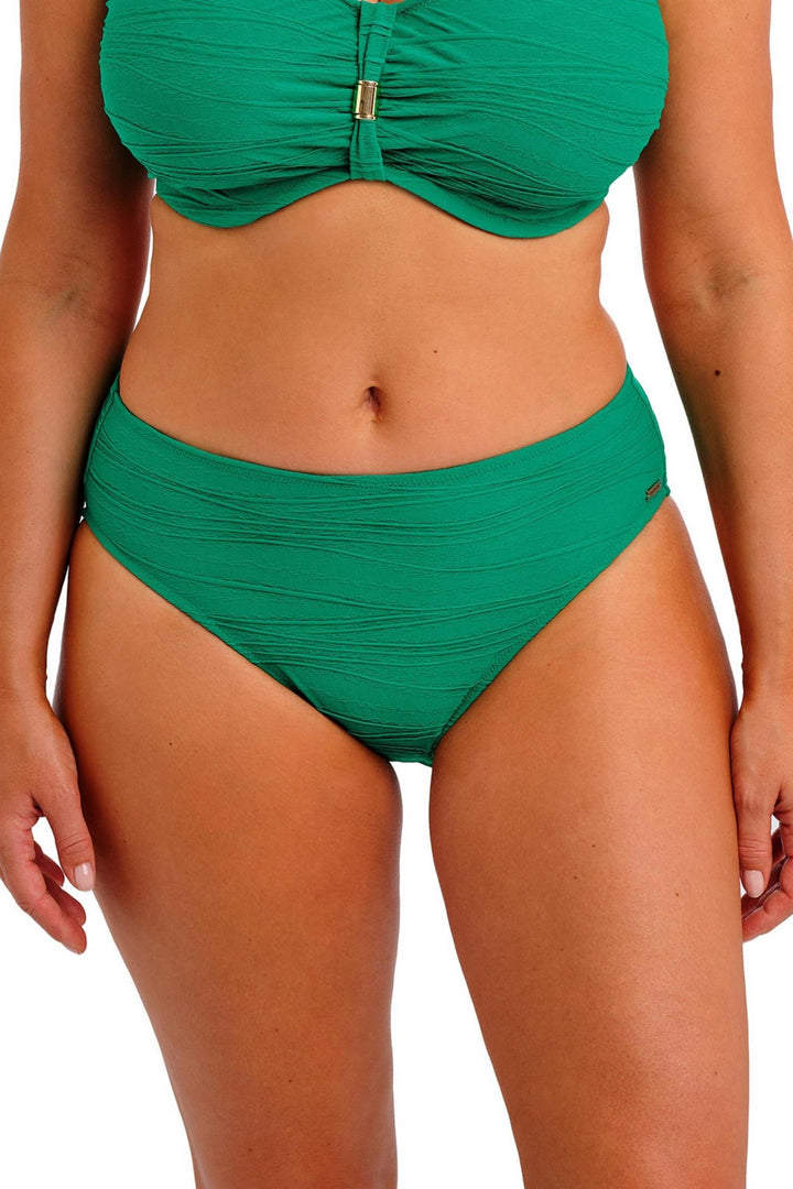 Beach Waves Mid Rise Bikinitruse Tourmaline