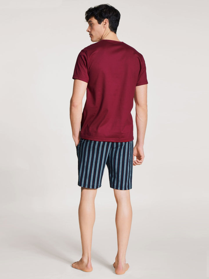 Casual Cotton Kort Pysjamas Rumba Red