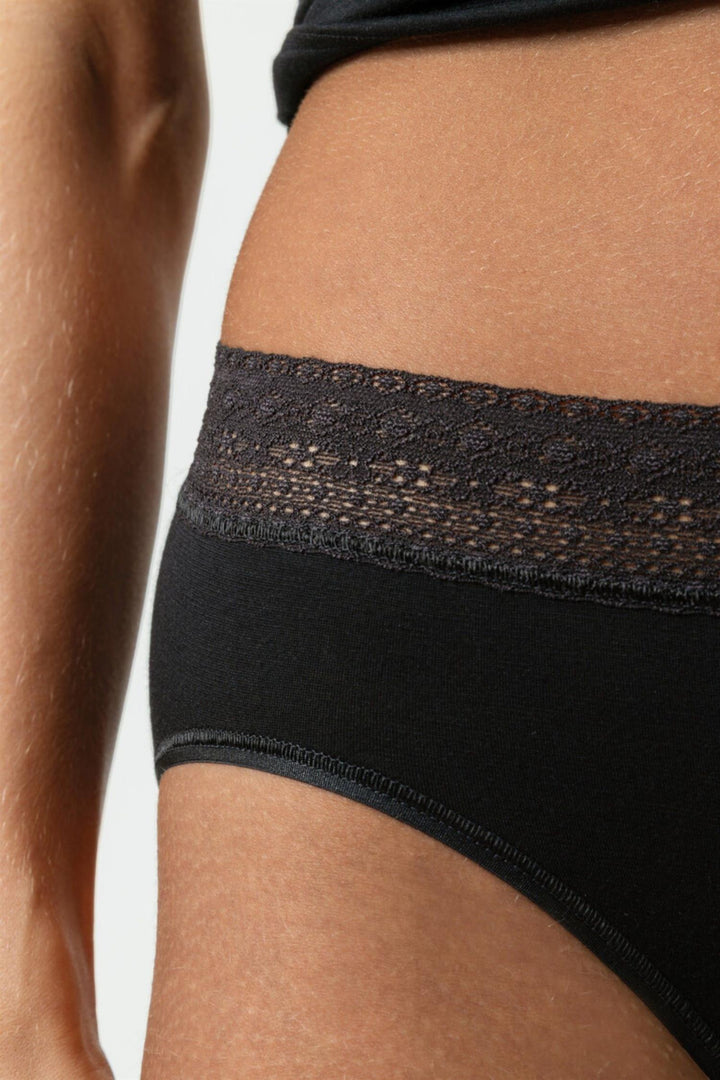 Modal Lace Truse Svart