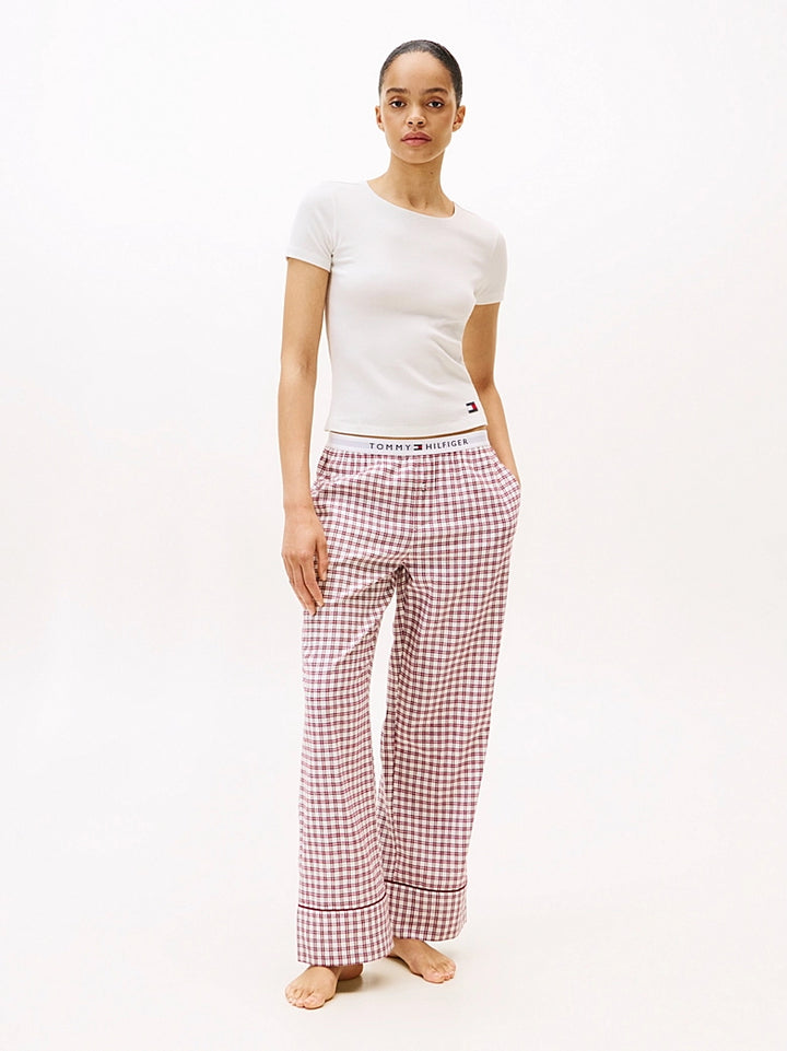 Essential Sleep Flanell Bukser Mini Plaid Ivory Silk