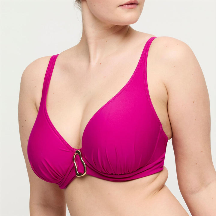 Uvita Plunge Bikinioverdel Deep Magenta
