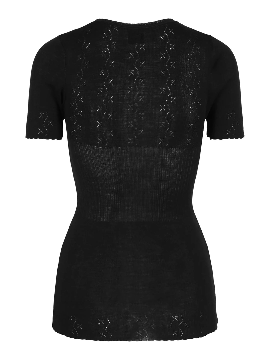 Vintage Lace - T-Top - Merinosilk Svart