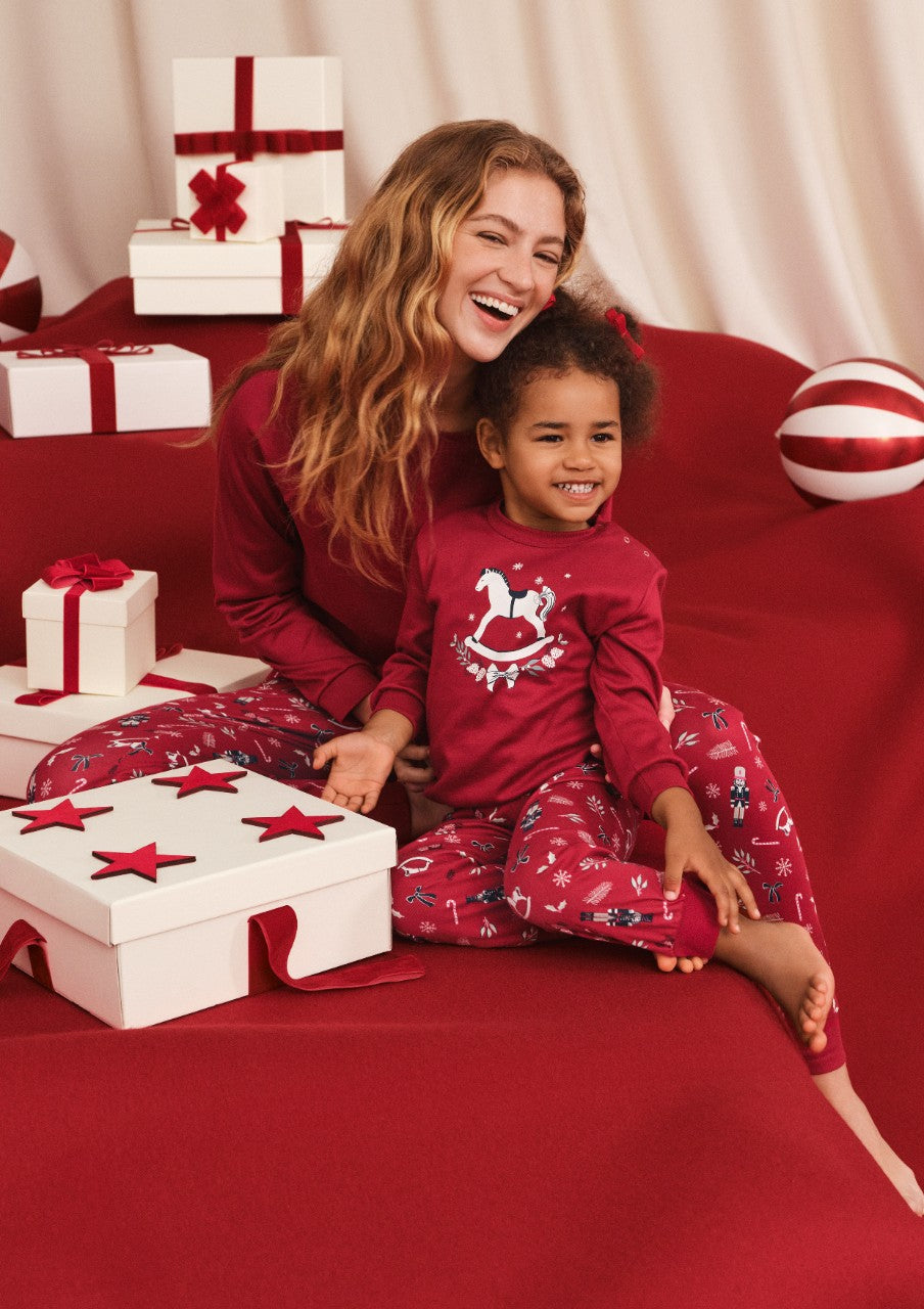 Family & Friends Pysjamas Deep Red