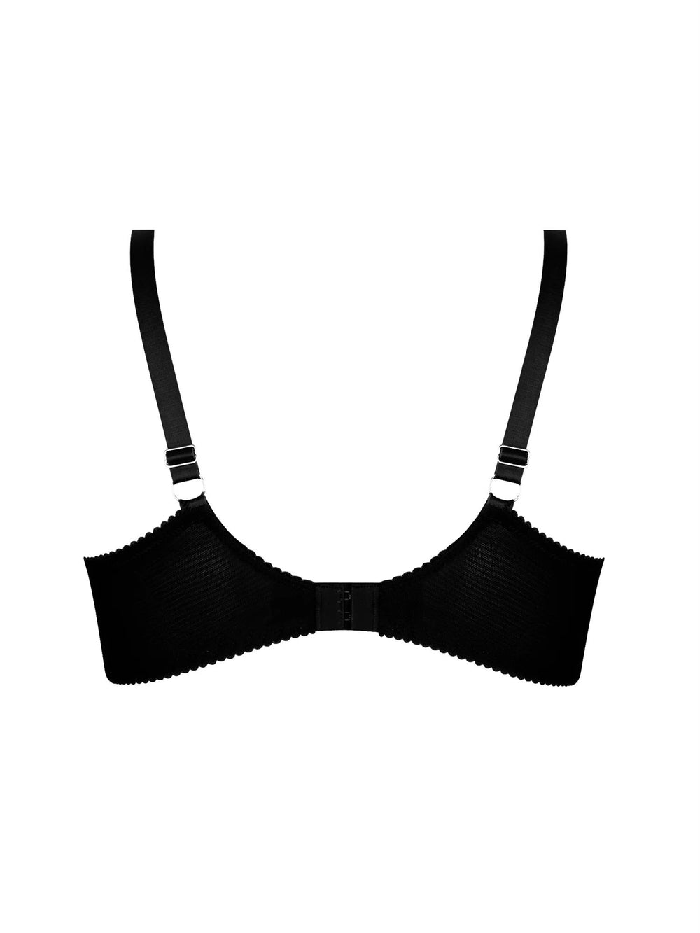 Lise Charmel Sublime en Dentelle 3/4 Balconette-BH i sort – elegant blonde-BH med broderi og sølvdetaljer