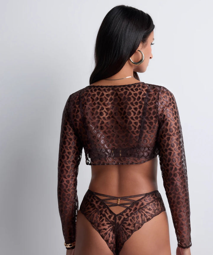 Crazy in Love Bolero Satin Brown