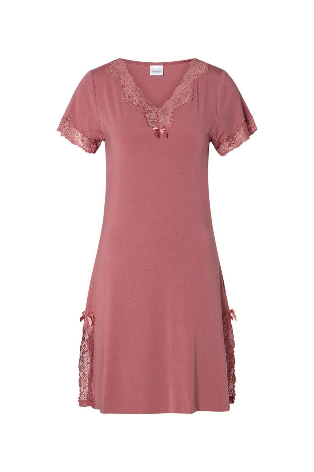Elegante Nattkjole Modal korte ermer Dusted Rose