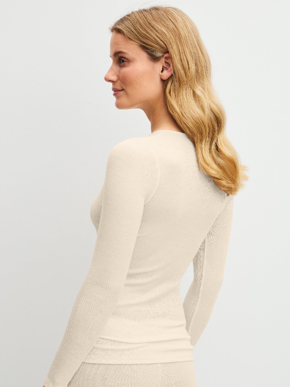 Silky Wool Soft Genser Charm Cream