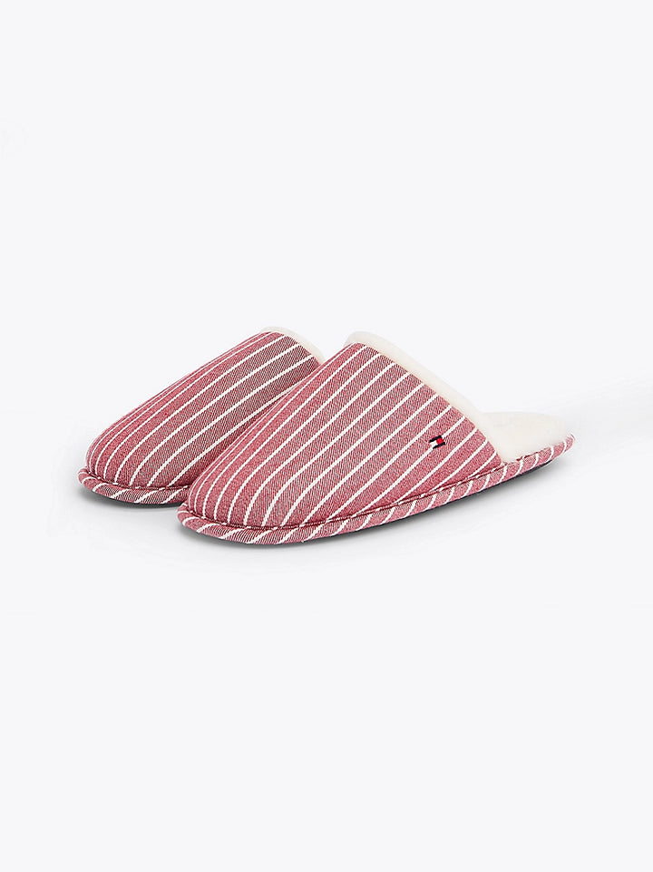 Gavesett - Pysjamas & slippers Ivory/Pinstripe Rouge