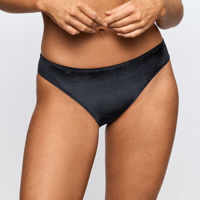 Marie Jo Tom Rio truse i svart fløyel Black Velvet