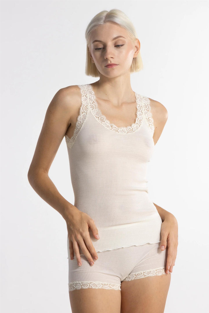 Oscalito ull/silke trøye med blonde off-white