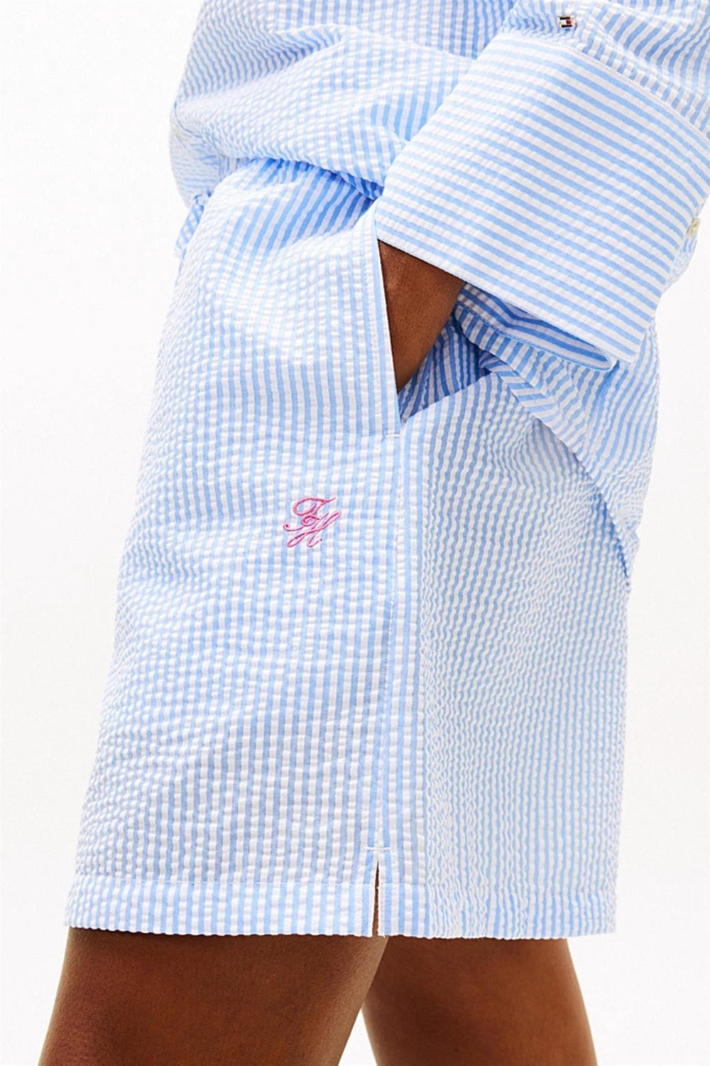 Tommy Hilfiger Ithaca Stripe shorts blå hvit.