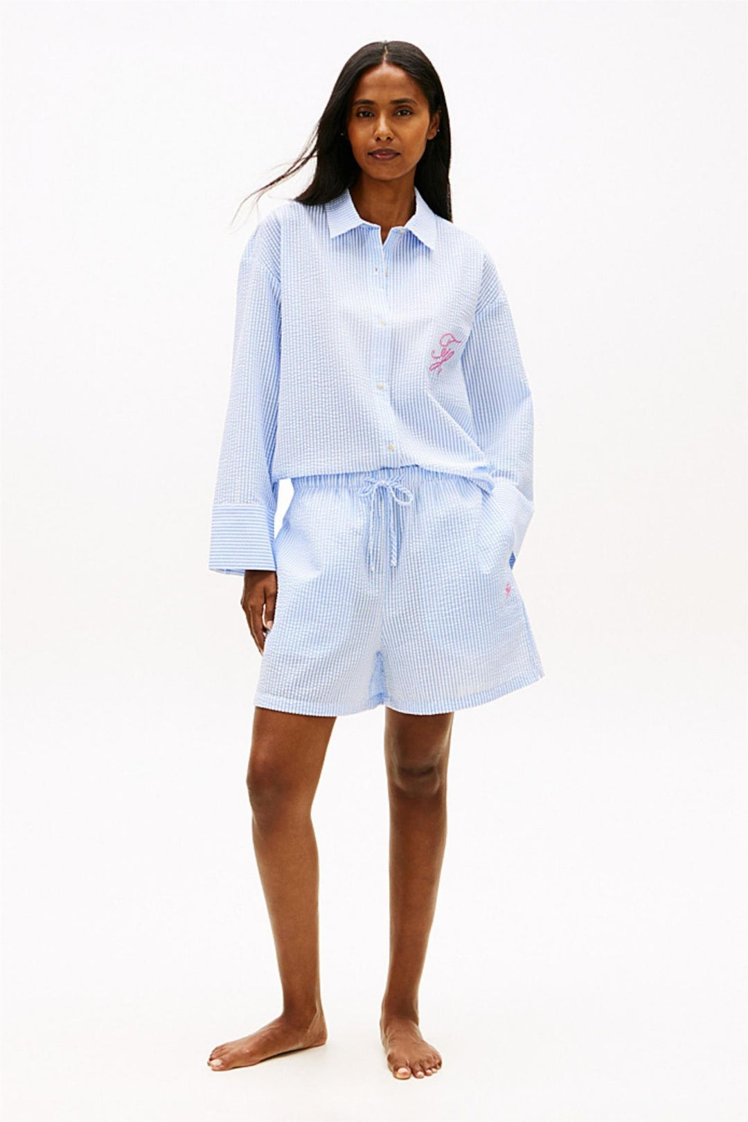 Tommy Hilfiger Ithaca Stripe shorts blå hvit.
