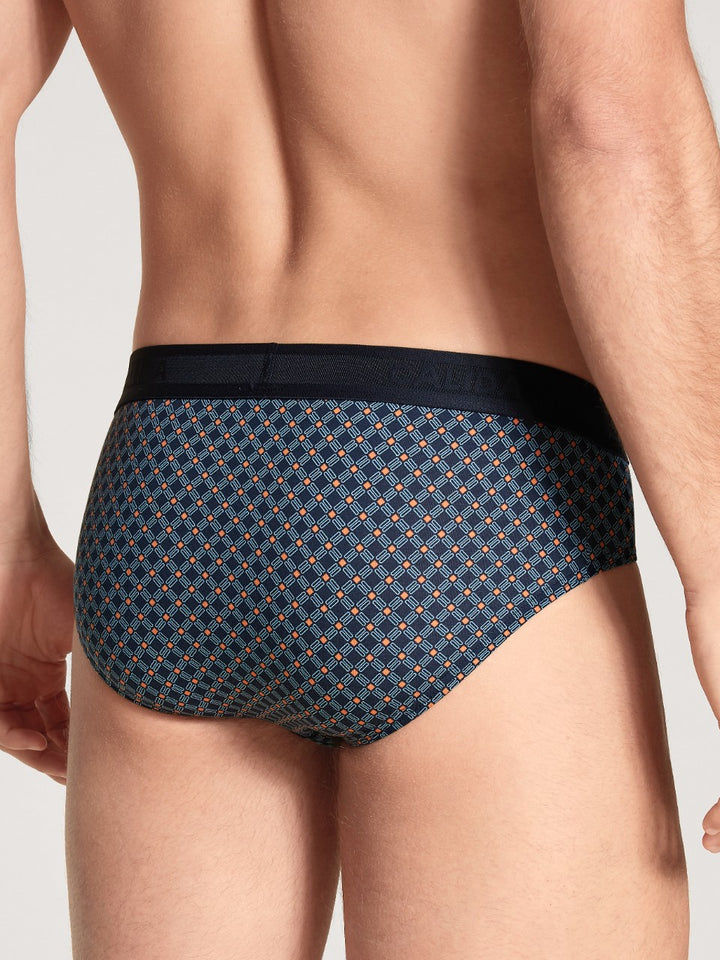 Grafic Cotton Brief Dark Sapphire